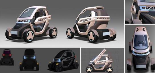 韩国推出最新小型3D打印概念车