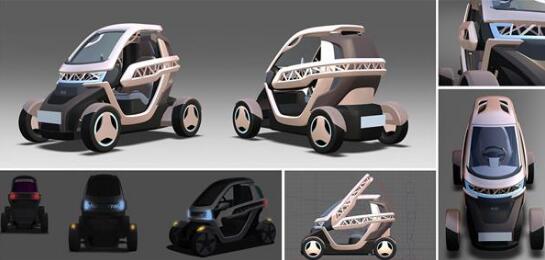 韩国推出最新小型3D打印概念车