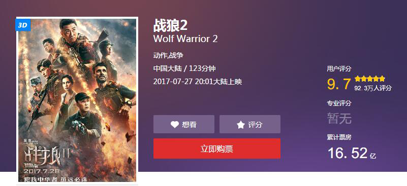 燃！燃！ 燃爆今年盛夏的《战狼2》