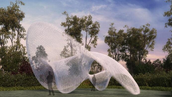 上海惊现6米高3D打印艺术建筑“落云亭”