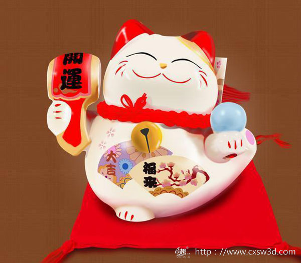 春节快乐 恭喜发财|快来给招财猫3D打印一个女朋友吧！