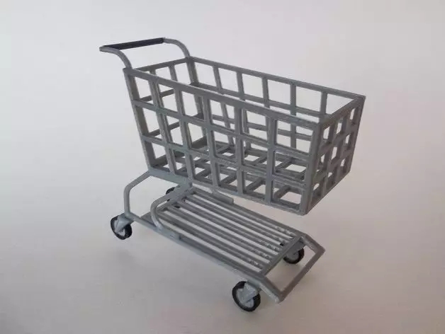 3D打印机购物车模型零件组装成果图
